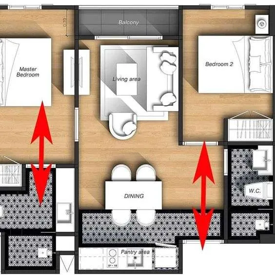 Feng shui guides room placement to avoid negativity