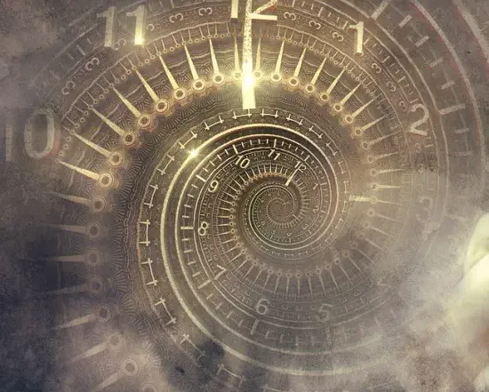 feng shui timing. clock in energy swirling pattern