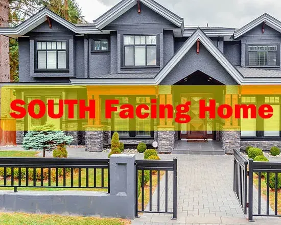 a south facing Feng Shui home with grey exterior wall paint color