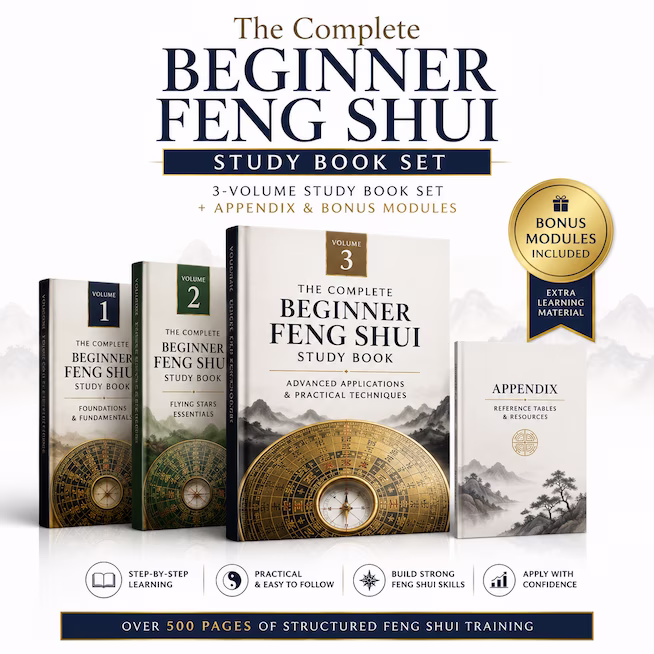 3 Volume Covers Beginner Feng Shui Course Book